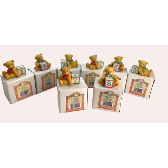 Cherished Teddies Birthday Teddy Bears One thru Eight Childs Birthday Memories C - Picture 2 of 5